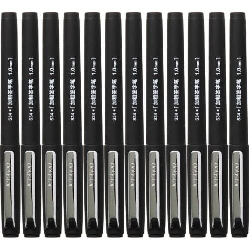 12pcs Deli gel pen refills gift a pen shell 1.0mm black bullet or needle style refills Writing smooth