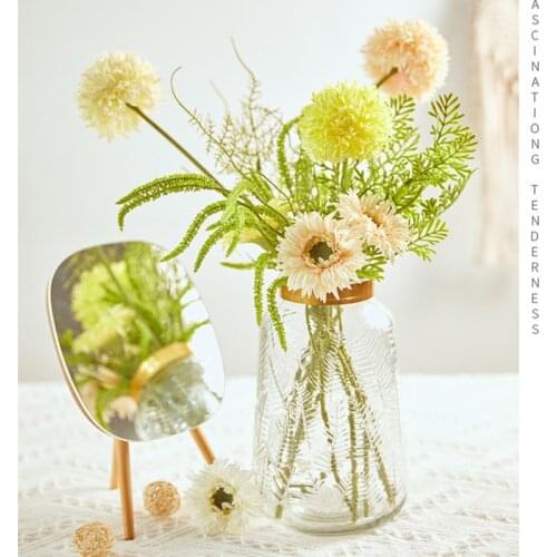 3pcs Brushed Gerbera Artificial Flowers Fulang Chrysanthemum Daisy Fake Flower Dining Table Wedding Bouquet Mothers Day Gifts