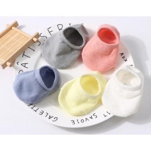 Baby Anti Slip Socks Newborn Infant Socks for Girls Coral fleece Angel Wings Short Floor Socks Cotton Solid Clothing Accessories