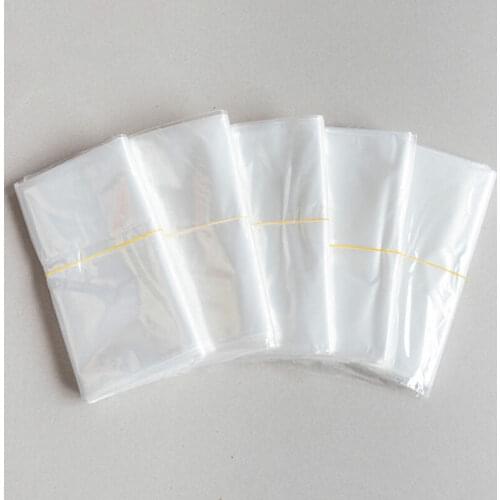 100/200 pcs POF Transparent Plastic Shrink Wrap Film Heat Seal Bags For Wine Food Cosmetic and Craft Pouch Gift Packing Bags