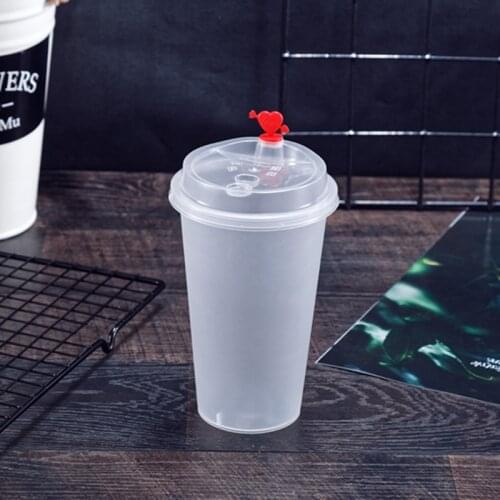 50pcs High quality 90 caliber transparent disposable coffee cup party birthday favor 500ml juice tea cold drink plastic cups