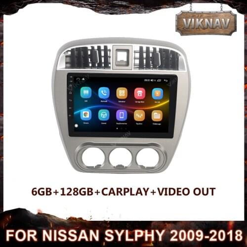 9 Inch Auto Multimedia Player for Nissan SYLPHY 2009-2018 Android 10.0 Car Navigation GPS Radio Stereo Receiver HD Screen