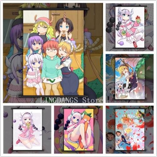 5d Diy Diamond Painting Anime Posters Miss Kobayashi Maid Tohru Kamui Diamond Mosaic Embroidery Cross Stitch Home Decor Gift