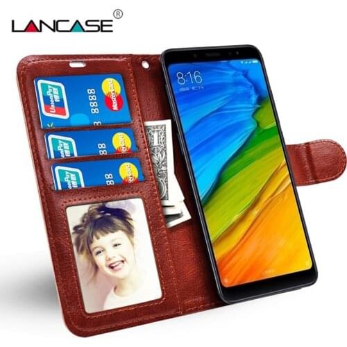 LANCASE Phone Cases for Redmi Note 5 Case Luxury Wallet Leather Silicone Flip Card Slot Cover for Xiaomi Redmi Note 5 Pro 5 Plus