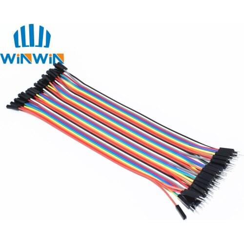 40pcs 20cm 40P 1P-1P Female to Male DuPont Line Wire Cable