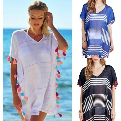 Hot Sale Women Summer Beach Cover-Ups Female Beachwear Swimwear Bikini Wear Cover Up Bathing Chiffon Dress