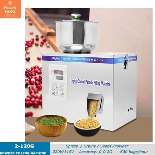 Powder Filling Machine 1-120g Powder Particle Subpackage Machine 10-25 bags/min Automatic Weighing and Filling Powder Filler
