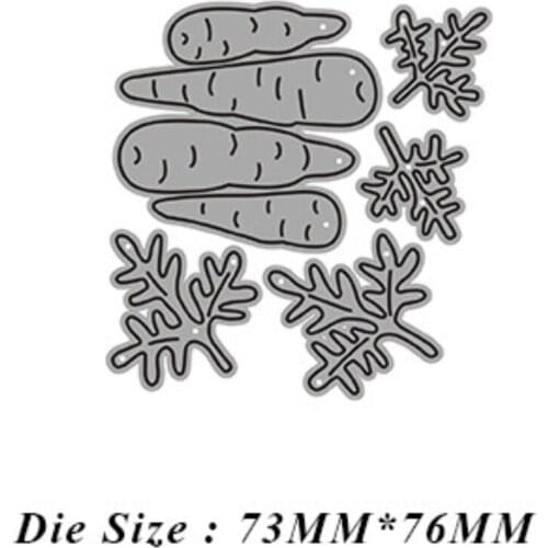 Metal Cutting Dies for 2021 New Scrapbooking Carrot Frame Edge No Stamps Crafts Background Cutter Paper Cardmaking Stencil