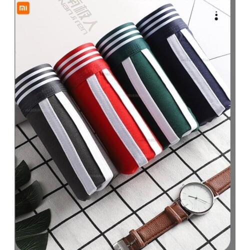 Xiaomi young mens underwear mens boxer shorts striped printed combed cotton boxer shorts mi home shorts