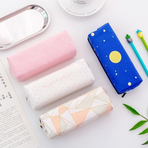 New creative cute kawaii school student zipper pencil case candy kids pencil organizer bag pouch stationery supplies