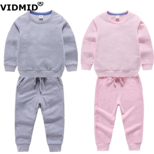VIDMID Autumn baby Boys Childrens solid Clothing kids Sweater Pants childrens cotton girls baby Boys casual clothing 7060 19