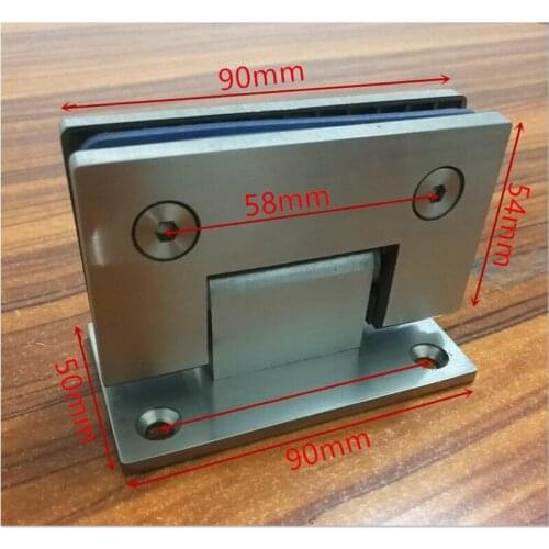 90 Degree Open SUS304 Stainless Steel Hinges Wall installation Glass Shower Door hinges For Home Bathroom Furniture hinges