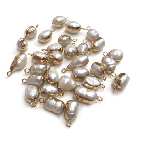 Natural Freshwater Pearl Pendants irregular shape Charms Pendants For jewelry making DIY Necklaces Bracelet earrings Accessories
