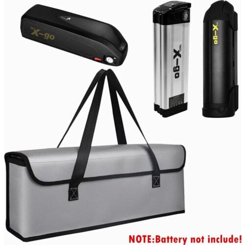 Battery Portable Fireproof Explosion-Proof Lipo Safety Storage Bag Fire Resistant 465x95x175mm for eBike Lithium MTB