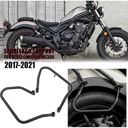 Pannier Rail Saddlebag Supports Guard Bars for Honda REBEL CM CMX 500 300 2016 2017 2018 2019 2020 2021 16 17 18 19 20 21 Black