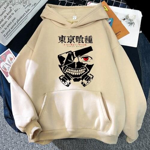 Tokyo Ghoul Anime Hoodie Men/Women Kaneki Ken Eye Print Loose Cool Japanese Streetwear Harajuku Oversized Sweatshirt Lounge Wear