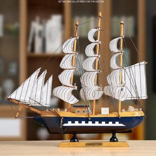 Home Craft Ornaments Decoration Sailing Boat TV Bedroom Living Room Bookshelf Small Decora Accessories Decoracion Salon Casa