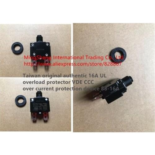 Original new 100% 16A UL overload protector VDE CCC over current protection device button switch 88-16A