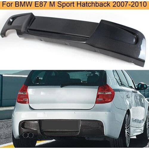 1 Series Carbon Fiber Rear Bumper Diffuser Lip for BMW E87 M Sport Hatchback 120i 130i 2007 - 2010 Rear Diffuser Lip Spoiler