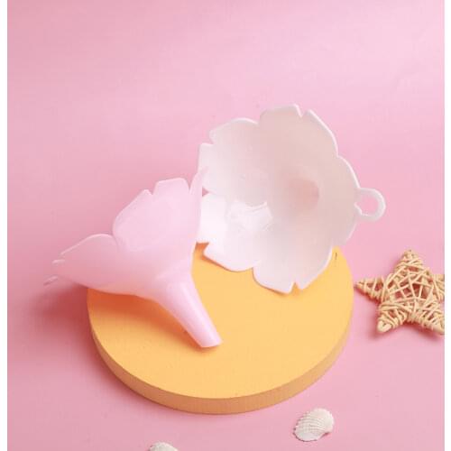 Kitchen Cherry Blossom Style Funnels Home Olive Oil Condiments Liquid Powder Dispenser Kitchen Accessories White/Pink