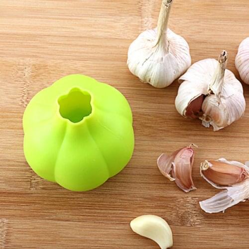 1pcs Silicone Garlic Peeler Garlic Skin Remover Manual Peeling Tool Kitchen Cooking Useful Gadget Kitchen Accessories Green