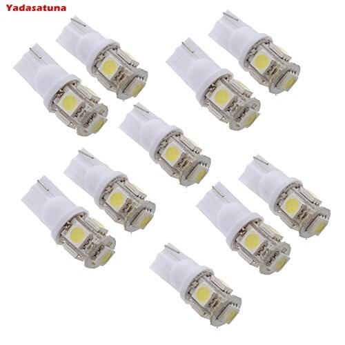 10x T10 194 168 W5W 5050 SMD 5 LED Veilleuse Ampoule Lampe Blanc Voiture