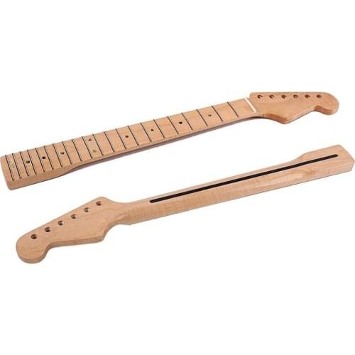 21 Fret Maple Glossy Natural STHigh-quality maple neck delicate and unique Electric Guitar Neck Fingerboard Replacement facility