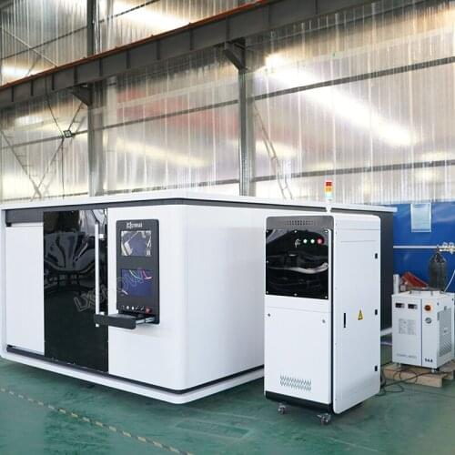 3 year warranty fiber laser cutting machine for steel aluminum brass with enclosed cover