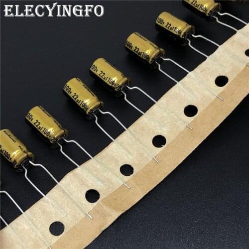 5pcs/20pcs 22uF 100V NICHICON FW Series 6.3x11mm 100V22uF HiFi Audio Capacitor