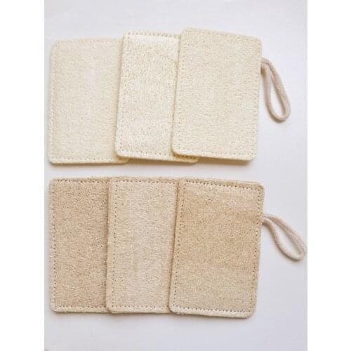 500pcs Natural double-sided sewing loofah brush pot dishwashing loofah piece environmentally friendly bath NO289