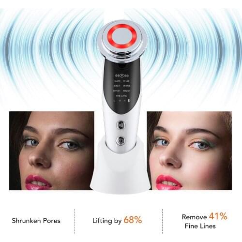 Beauty Devices Face Lifting Skin +Ultrasonic Skin Scrubber Beauty Machine Radio Frequency Rejuvenation Wrinkle