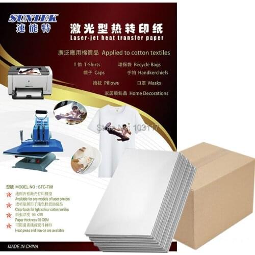 20pcs/lot) Laser-Jet Light Color Laser Thermal Transfer Printing Paper