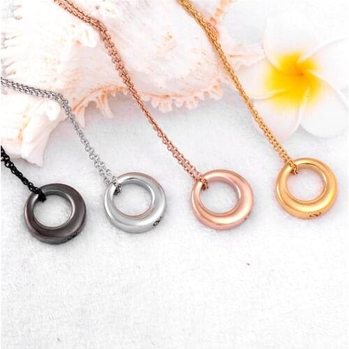 Forever Circle Shape Cremation Locket pendant Memorial Jewelry Stainless steel Ashes Keepsake Urn Necklace Pendant
