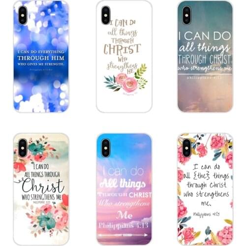 For Samsung Galaxy J1 J2 J3 J4 J5 J6 J7 J8 Plus 2018 Prime 2015 2016 2017 Cell Phone Cases Cover Bible Verse I Can Do All Things