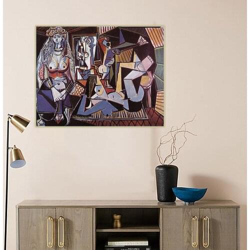 Citon Pablo Picasso《Women of Algiers in their Apartment》Canvas Oil Painting Abstract Painting Picture Wall Decor Home Decoration