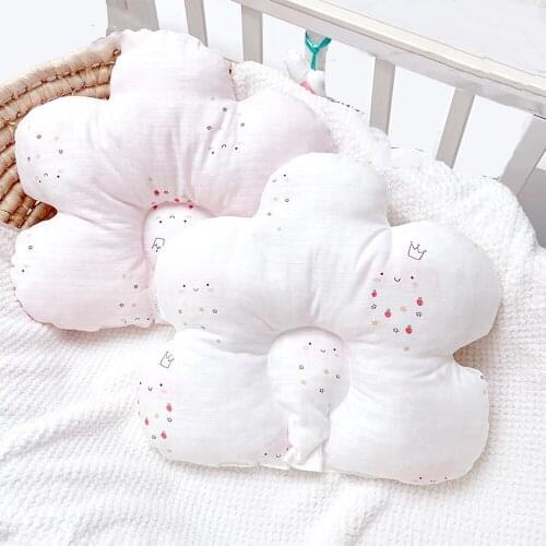 Newborn Baby Pillows For Sleep Positioners Baby Nursing Decorative Pillow Cloudy Bear Shape High Quality Gauze Cotton Fabric