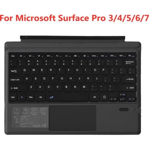 For Microsoft Surface Pro 3/4/5/6/7 Ultra-Slim Portable Bluetooth3.0 Wireless Tablet Keyboard TypeC Charging PC Laptop Keyboard