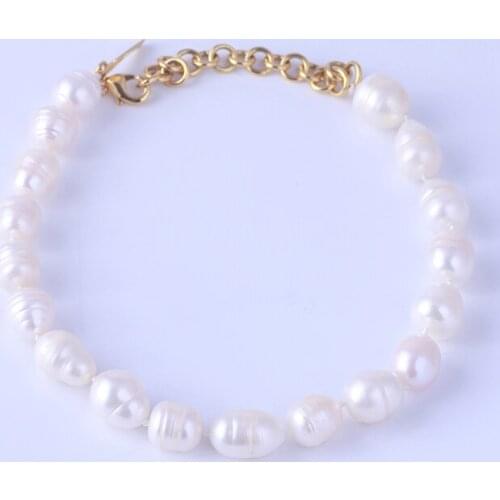 Elegant temperament large natural fresh water pearl bride series short necklace