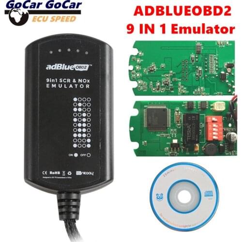 10pcs/Lot Ad Blue Emulator for Heavy Duty Trucks Full Chip Adblue 9 IN 1 Upgrade Adblue 8 IN 1 8in1 For 9 Trucks Emulator Tool