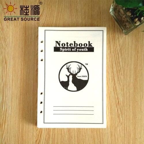 Filofax A5 Loose Leaf Notebook 6 Ring Binder Refill Paper Journal Refiller Kraft Notebook Paper Dotted Bullet Journal(2PCS