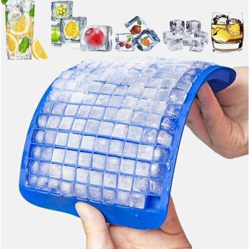 DIY Creative Small Ice Cube Mold Ice Cube Tray 160 Grids 1X1cm Silicone Fruit Ice Cube Maker Square Shape Kitchen Accessories