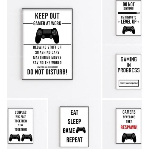 Gaming In Progress - Gaming Poster - Game Room Wall Art - Video Gamer Poster