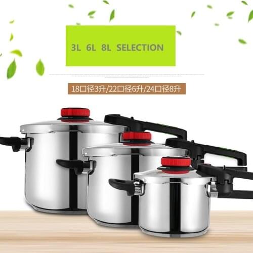 Stew Pot 3L/6L/8L Pressure Cooker Induction Energy-saving Cooker Pressure Pot Stainless Steel Cooking Casserole