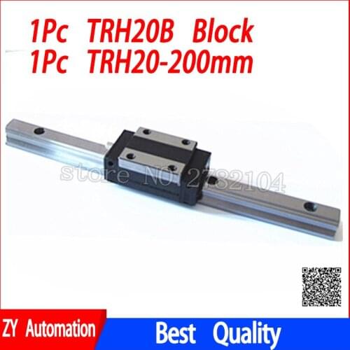 New linear guide rail TRH20 200mm long with 1pc linear block carriage TRH20B or TRH20A CNC parts
