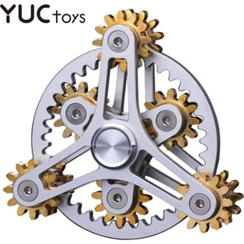 Metal Gear Spinner EDC Hand Spins Gear Fidget Spinner Anti Stress Finger Game Fingertip Gyro Toys For Adult and Children Gifts