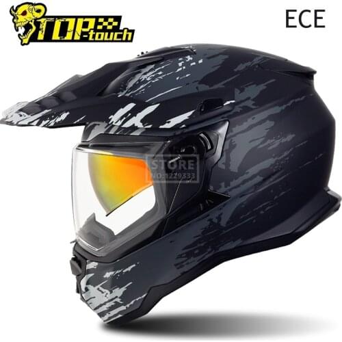 Flip Up Casco Moto Full Face Helmet Motocross Double Lens Motorcycle Helmet Men Women Motocross Off-Road Racing Casque Moto