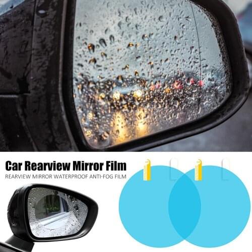 2PCS Car Rearview Mirror Waterproof Sticker anti-fog anti-glare Car Rearview Mirror Film Protective Sticker Car Accessories