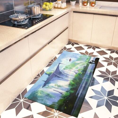 Floor Mat Rainbow Decorate Living Room Bedroom Bathroom Area Rugs Anti Slip Printed Large Technology World Carpet