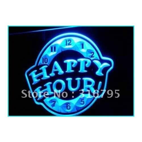 I257 HAPPY HOUR Beer Bar Pub Club NEW LED Neon Light Light Signs On/Off Switch 20+ Colors 5 Sizes