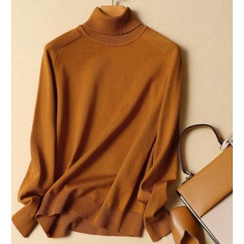 Thick Turtleneck Warm Women Sweater Autumn Winter Knitted High Elasticity Pullovers Sweater